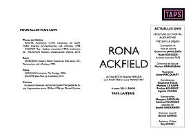 Feuille de salle Rona Ackfield page 1