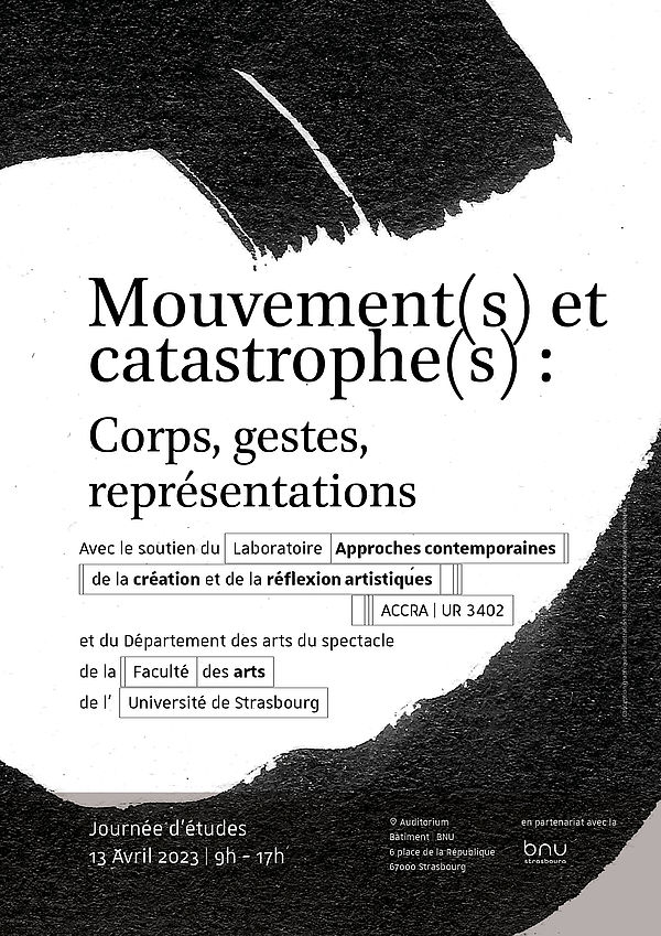 Affiche Mouvement(s) et catastrophe(s) : corps, gestes, représentations" 
