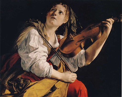 Jeune femme avec violon